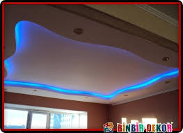 Asma tavan modelleri ve led ışıklı alçıpan asma tavan dekorasyon örnekleri. Salon Asma Tavan Dekoratif Aydinlatma Fikirleri