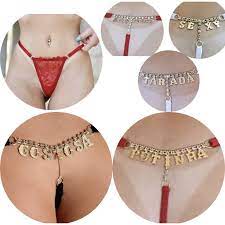 Calcinha Fio Dental em Tule com Detalhes em Strass AMOR | Shopee Brasil