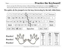 Shows Students The Keys Used For Their Fingers On The Home Row Of The Computer Keyboard Gives Them A Sentence To Keyboarding Computer Basics Computer Lessons
