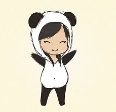 Panda Costume Sketch Panda Drawing Kawaii Girl Drawings Cute Drawings