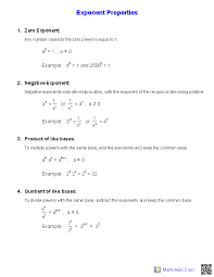Exponents And Radicals Worksheets Exponents Radicals Worksheets For Practice In 2020 Exponent Worksheets Exponents Mathematics Worksheets