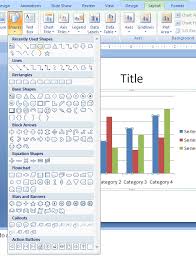 insert a shape into a chart chart chart table