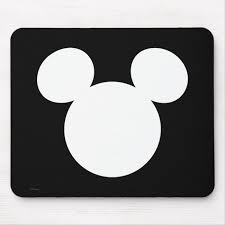 Black And White Mouse Logo Disney Logo White Mickey Icon Mouse Pad Zazzle Com Disney Logo Monogram Mouse Pad Mouse Pad