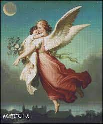 Guardian Angel Cross Stitch Pattern No 206 Etsy Angel Guardian Angel Fairy Angel
