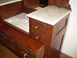 1800 Antique Walnut Marble Top Bedroom Furniture Sets Walnut Finish Bedroom