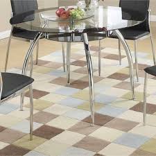Browse relevant sites & find round table. Metal And Glass Round Dining Table With Bottom Shelf Silver Overstock 20855900