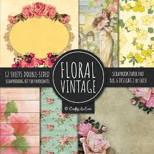 After that, you can glue a pretty embellishment, or sentiment circle, in the center of your flower. Vintage Floral Scrapbook Paper Pad 8x8 Scrapbooking Kit For Papercrafts Cardmaking Diy Crafts Flower Background Vintage Design Amazon Co Uk Craft As Ever 9781951373238 Books