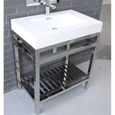 Kube Bath Cisco 30 Modern Stainless Steel Vanity Base Reviews Wayfair Bathroom Vanity Bathroom Sink Vanity Modern Bathroom