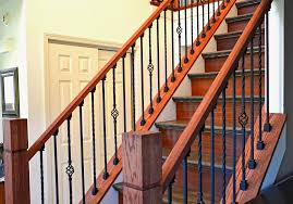 In the tip of the pneumatic nail gun in the area where the treadmill connects with a stairway stringer. Choosing Wood Or Wrought Iron Balusters For Your Home