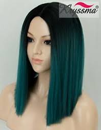 If you're applying it all over your hair, remember to start at the ends. Kryssma Green Ombre Synthetic Wig Black Roots Short Bob Wig With Middle Parting 606688983248 Ebay