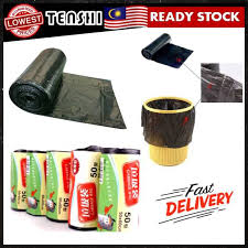 Previous next 1 / 34. Garbage Bag 1 Roll 50pcs Home Kitchen Bathroom Black Trash Bag Size 50 X 60 Cm Shopee Malaysia