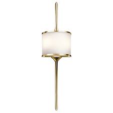 Contemporary bathroom wall lights uk. Large Modern Bathroom Wall Light In Polished Brass With Opal Glass