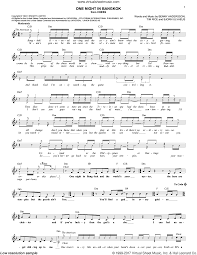 One night in bangkok is a song from the concept album and subsequent musical chess by tim rice, benny andersson and björn ulvaeus. Head One Night In Bangkok Sheet Music Fake Book Pdf