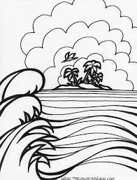 Island Horizon Coloring Page In 2021 Coloring Pages Horse Coloring Pages Summer Coloring Pages