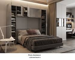 Table de chevet industrielle bois & métal noir. Dressings Et Armoires Meubles Et Rangements Ensemble De Rangement Pont 4 Portes Gris Beton Largeur 270 Cm Inside75