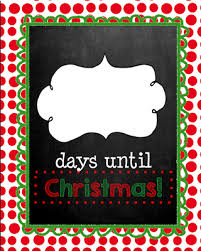Days Until Christmas Chalkboard Edition Christmas Countdown Printable Days Till Christmas Christmas Chalkboard Christmas Countdown