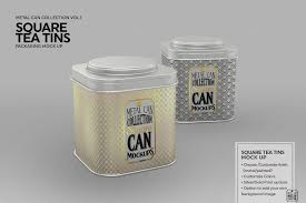 Vol1 Metal Can Mockup Collection Packaging Mockup Tea Tins Mockup