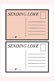 Postcard Printable Sending Love Free Template On Maritza Lisa In 2020 Postcard Template Free Postcard Template Printable Postcards