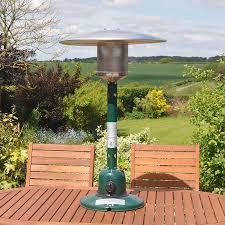 Gas Table Top Patio Heater Green Compact Size Stable Base Lawn Garden Outdoor Outdoor Table Tops Gas Patio Heater Patio Heater