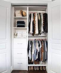 If most of your clothes are short hanging, add an extra closet rod to instantly double the amount of hanging space. Small Reach In Closet Organization Ideas The Happy Housie