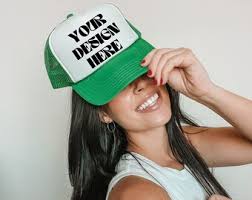 Green Trucker Cap Mockup: OTTO 39-169, Printify Mockup