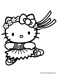 Each printable highlights a word that starts. Cute Hello Kitty Ballet Coloring Pages Printable