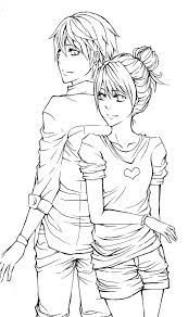 Cute and funny love rabbit 55. Pin By Mansi Mistry On Manga Style Old Love Coloring Pages Anime Lineart People Coloring Pages