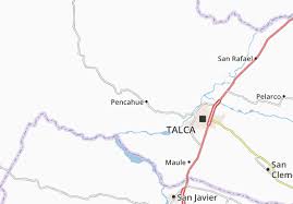 Chile, talca, 1011 pasaje quince 1/2 norte. Mapa Michelin Pencahue Plano Pencahue Viamichelin