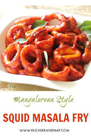 Squid Masala Fry Is Squid Calamari Marinated In A Lot Of Fiery Spices Shallow Fried To Juicy Perfection Tast Indian Beef Recipes Hot Appetizers Goan Recipes