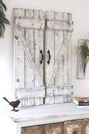 This Listing Is For Two Opposing Shutters Each 10 5 Wide X 30 Tall To See All Our Shutter Barn Door Op Rustic Shutters Shutter Wall Decor Rustic Gallery Wall