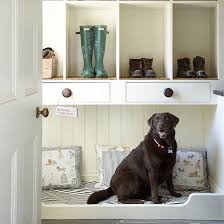 The trunk provides a great deal of storage space while being a very stylish and appealing table. 8 Country Style Boot Room Designs Ideal Home Built In Dog Bed Pet Spaces Dog Rooms
