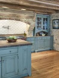 Blue Cabinets With Stain Wash Modern Farmhouse Kitchens Farmhouse Style Kitchen Home