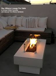 White Fire Pit Table By Ernsdorf Design Small Space Living Design Small Spaces