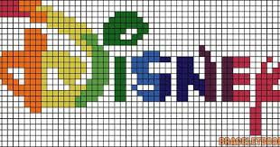 Disney Logo Perler Bead Pattern By Nanii98 Punto De Cruz Disney Patrones Alfa Perler Beads