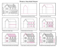 how to draw an easy haunted house art projects for kids haunted house drawing drawing for kids kids art projects