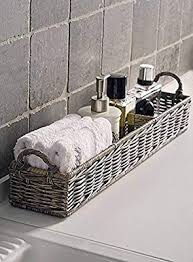 Riviera Maison Rustic Rattan Aufbewahrungskorb Rectangular Basket Fur Kuche Und Bad Amazon Badezimmer Aufbewahrung Badezimmer Badezimmer Renovierungen