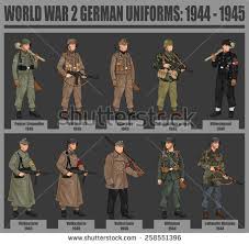 World War 2 German Soldiers In Uniforms Illustration