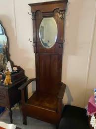 Halstead hall tree with bench and shoe storage. 1800 1899 Antique Bench Hall Tree Vatican