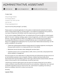 Administrative Assistant Cover Letter Example Tips