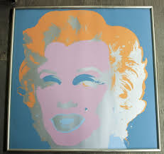 Serigrafi, efter Andy Warhol, Marilyn Sunday b Morning, 90x90