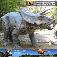 Amusement Park 3d Props Animatronic Dinosaur Triceratops Dinosaur Dinosaur Theme Park Robot Dinosaur