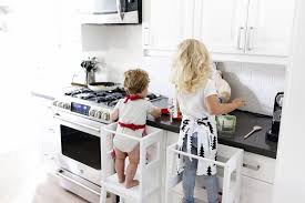 Ikea Hack Toddler Learning Tower Using A Bekvam Stool Tutorial Happy Grey Lucky In 2020 Learning Tower Ikea Ikea Diy