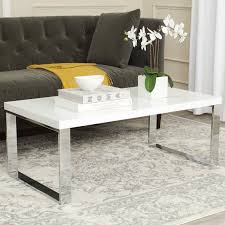 Chromium Sled Coffee Table Coffee Table Contemporary Coffee Table Coffee Table White