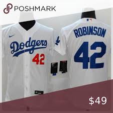 Majestic athletic los angeles dodgers replica mlb baseball jersey. Jackie Robinson Los Angeles Dodgers Jersey 1 New With Tags Brand New 2 All Name And Numbers Are Embroidery And Stitch Jackie Robinson Dodgers Jerseys Dodgers