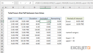 One way to overcome this problem is to sacrifice accuracy for clarity. Excel Formula Total Hours That Fall Between Two Times Exceljet