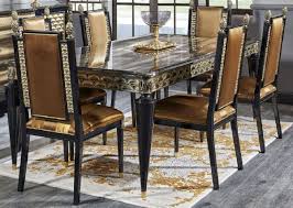 5 out of 5 stars. Casa Padrino Luxury Baroque Dining Table Gold Black Handcrafted Solid Wood Dining Room Table Baroque Dining Room Furniture Noble Magnificent
