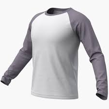 Raglan T Shirt Long Sleeve Gray Pbr 3d Model Model Long Sleeve Shirts 3d Model