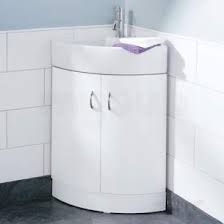 50% coupon applied at checkout save 50% with coupon. Hib 993 474019 White Denia Curved Corner Bathroom Vanity Base Unit Two Doors Hib