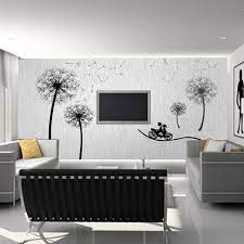 Inspirational Lovely Painted Wall Mural Design Idea Marvelous Living Room Decor Blck White Tree Simple Wall Bedroom Interior Simple Bedroom Living Room Murals