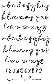 They're all 10x10 pieces, so they should be small enough to work in most pieces. Small Cursive Cross Stitch Font